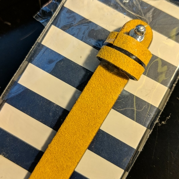 KEEP Collective Jewelry - KEEP single leather band Mustard Faux Suede/Black